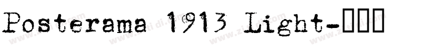Posterama 1913 Light字体转换